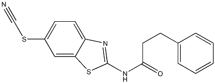 2-[(3-phenylpropanoyl)amino]-1,3-benzothiazol-6-yl thiocyanate 구조식 이미지