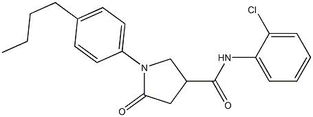 1-(4-butylphenyl)-N-(2-chlorophenyl)-5-oxopyrrolidine-3-carboxamide 구조식 이미지