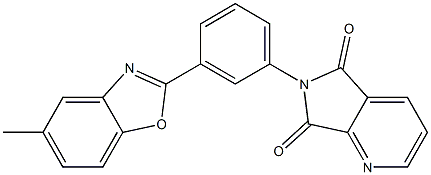6-[3-(5-methyl-1,3-benzoxazol-2-yl)phenyl]-5H-pyrrolo[3,4-b]pyridine-5,7(6H)-dione Structure