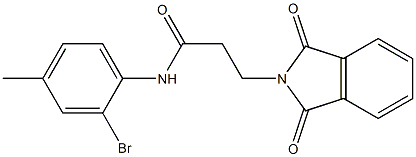 N-(2-bromo-4-methylphenyl)-3-(1,3-dioxo-1,3-dihydro-2H-isoindol-2-yl)propanamide 구조식 이미지