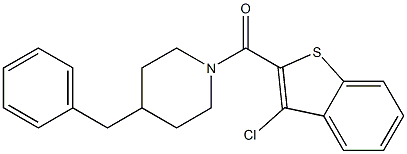 4-benzyl-1-[(3-chloro-1-benzothien-2-yl)carbonyl]piperidine 구조식 이미지