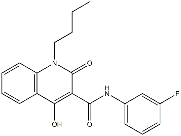 1-butyl-N-(3-fluorophenyl)-4-hydroxy-2-oxo-1,2-dihydro-3-quinolinecarboxamide 구조식 이미지