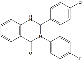 2-(4-chlorophenyl)-3-(4-fluorophenyl)-2,3-dihydro-4(1H)-quinazolinone Structure