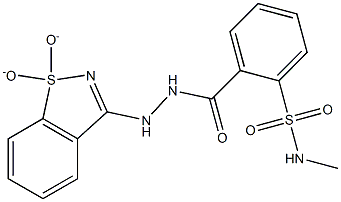2-{[2-(1,1-dioxido-1,2-benzisothiazol-3-yl)hydrazino]carbonyl}-N-methylbenzenesulfonamide Structure