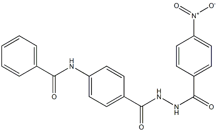 N-{4-[(2-{4-nitrobenzoyl}hydrazino)carbonyl]phenyl}benzamide 구조식 이미지