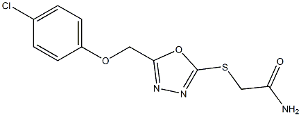 2-({5-[(4-chlorophenoxy)methyl]-1,3,4-oxadiazol-2-yl}sulfanyl)acetamide Structure