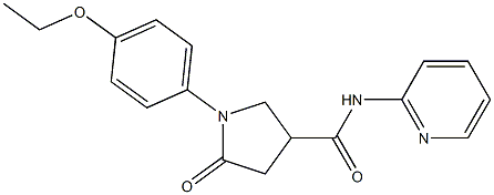 1-(4-ethoxyphenyl)-5-oxo-N-(2-pyridinyl)-3-pyrrolidinecarboxamide Structure