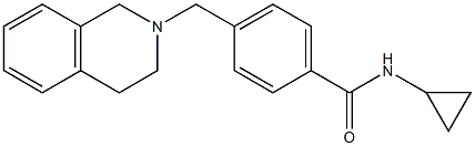 N-cyclopropyl-4-(3,4-dihydro-2(1H)-isoquinolinylmethyl)benzamide 구조식 이미지