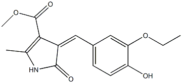 methyl 4-(3-ethoxy-4-hydroxybenzylidene)-2-methyl-5-oxo-4,5-dihydro-1H-pyrrole-3-carboxylate Structure