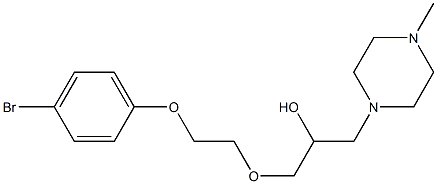 1-[2-(4-bromophenoxy)ethoxy]-3-(4-methyl-1-piperazinyl)-2-propanol Structure