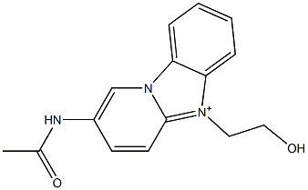 2-(acetylamino)-5-(2-hydroxyethyl)pyrido[2,1-b]benzimidazol-5-ium 구조식 이미지