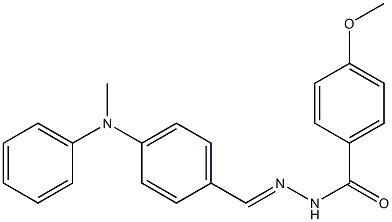 4-methoxy-N'-[4-(methylanilino)benzylidene]benzohydrazide 구조식 이미지