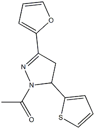 1-acetyl-3-(2-furyl)-5-(2-thienyl)-4,5-dihydro-1H-pyrazole 구조식 이미지