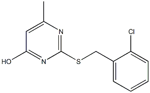 2-[(2-chlorobenzyl)sulfanyl]-6-methyl-4-pyrimidinol 구조식 이미지