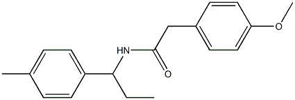 2-(4-methoxyphenyl)-N-[1-(4-methylphenyl)propyl]acetamide 구조식 이미지