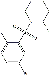 1-[(5-bromo-2-methylphenyl)sulfonyl]-2-methylpiperidine 구조식 이미지