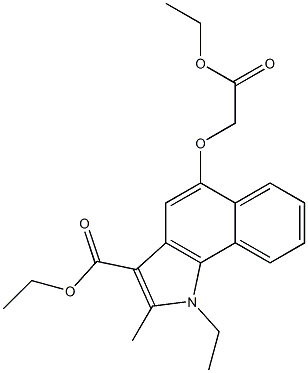 ethyl 5-(2-ethoxy-2-oxoethoxy)-1-ethyl-2-methyl-1H-benzo[g]indole-3-carboxylate 구조식 이미지