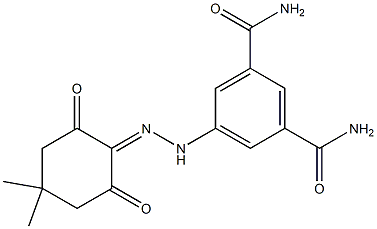 5-[2-(4,4-dimethyl-2,6-dioxocyclohexylidene)hydrazino]isophthalamide Structure