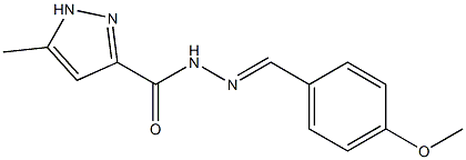 N'-(4-methoxybenzylidene)-5-methyl-1H-pyrazole-3-carbohydrazide Structure