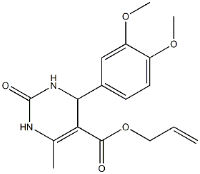 allyl 4-(3,4-dimethoxyphenyl)-6-methyl-2-oxo-1,2,3,4-tetrahydro-5-pyrimidinecarboxylate Structure