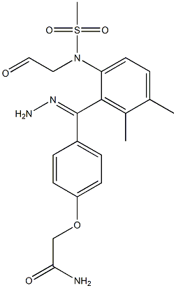 2-[4-(2-{[3,4-dimethyl(methylsulfonyl)anilino]acetyl}carbohydrazonoyl)phenoxy]acetamide 구조식 이미지