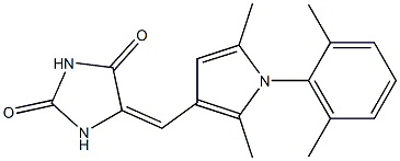 5-{[1-(2,6-dimethylphenyl)-2,5-dimethyl-1H-pyrrol-3-yl]methylene}-2,4-imidazolidinedione 구조식 이미지