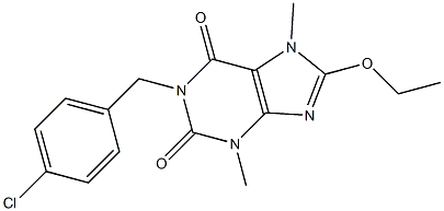 1-(4-chlorobenzyl)-8-ethoxy-3,7-dimethyl-3,7-dihydro-1H-purine-2,6-dione Structure