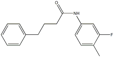 N-(3-fluoro-4-methylphenyl)-4-phenylbutanamide 구조식 이미지