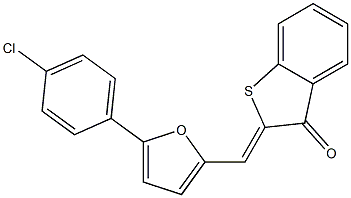 2-{[5-(4-chlorophenyl)-2-furyl]methylene}-1-benzothiophen-3(2H)-one 구조식 이미지