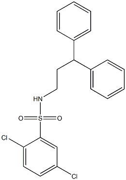 2,5-dichloro-N-(3,3-diphenylpropyl)benzenesulfonamide 구조식 이미지