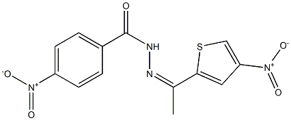 4-nitro-N'-(1-{4-nitro-2-thienyl}ethylidene)benzohydrazide Structure