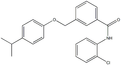 N-(2-chlorophenyl)-3-[(4-isopropylphenoxy)methyl]benzamide 구조식 이미지