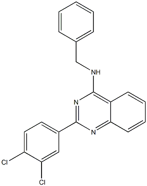 N-benzyl-2-(3,4-dichlorophenyl)-4-quinazolinamine 구조식 이미지