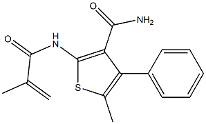2-(methacryloylamino)-5-methyl-4-phenyl-3-thiophenecarboxamide Structure