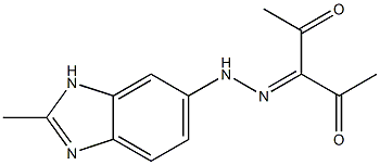 2,3,4-pentanetrione 3-[(2-methyl-1H-benzimidazol-6-yl)hydrazone] 구조식 이미지