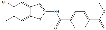 methyl 4-{[(5-amino-6-methyl-1,3-benzothiazol-2-yl)amino]carbonyl}benzoate Structure