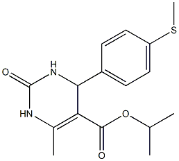isopropyl 6-methyl-4-[4-(methylsulfanyl)phenyl]-2-oxo-1,2,3,4-tetrahydropyrimidine-5-carboxylate Structure