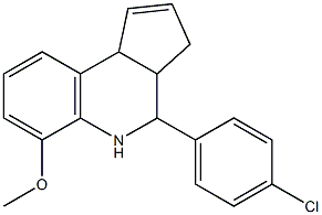 4-(4-chlorophenyl)-6-methoxy-3a,4,5,9b-tetrahydro-3H-cyclopenta[c]quinoline 구조식 이미지