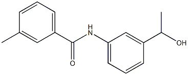 N-[3-(1-hydroxyethyl)phenyl]-3-methylbenzamide 구조식 이미지