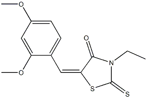 5-(2,4-dimethoxybenzylidene)-3-ethyl-2-thioxo-1,3-thiazolidin-4-one Structure