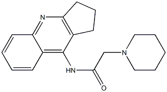 N-(2,3-dihydro-1H-cyclopenta[b]quinolin-9-yl)-2-(1-piperidinyl)acetamide 구조식 이미지