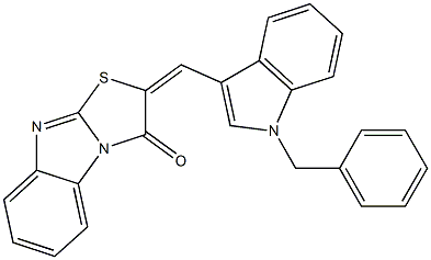 2-[(1-benzyl-1H-indol-3-yl)methylene][1,3]thiazolo[3,2-a]benzimidazol-3(2H)-one Structure