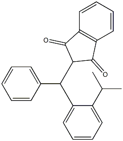 2-[(2-isopropylphenyl)(phenyl)methyl]-1H-indene-1,3(2H)-dione Structure