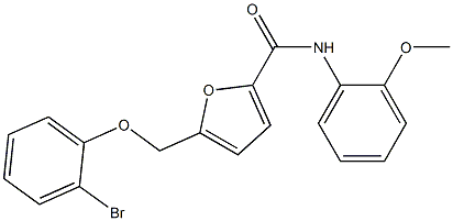 5-[(2-bromophenoxy)methyl]-N-(2-methoxyphenyl)-2-furamide Structure
