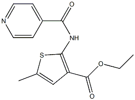 ethyl 2-(isonicotinoylamino)-5-methyl-3-thiophenecarboxylate 구조식 이미지
