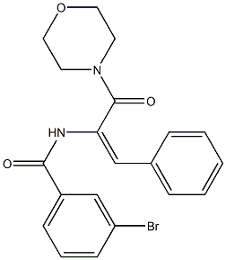 3-bromo-N-[1-(4-morpholinylcarbonyl)-2-phenylvinyl]benzamide Structure