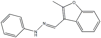 2-methyl-1-benzofuran-3-carbaldehyde phenylhydrazone Structure