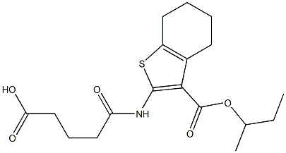 5-{[3-(sec-butoxycarbonyl)-4,5,6,7-tetrahydro-1-benzothien-2-yl]amino}-5-oxopentanoic acid Structure