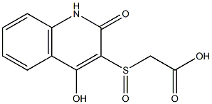 [(4-hydroxy-2-oxo-1,2-dihydro-3-quinolinyl)sulfinyl]acetic acid Structure