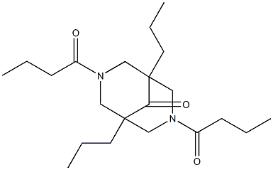 3,7-dibutyryl-1,5-dipropyl-3,7-diazabicyclo[3.3.1]nonan-9-one 구조식 이미지